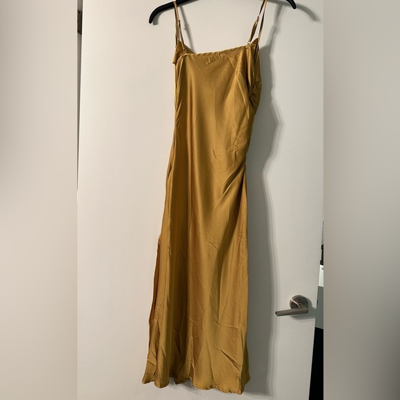 Satin Side Split Dress - Picture 3 of 4